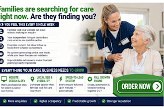 generate senior care leads assisted living independent living domiciliary care