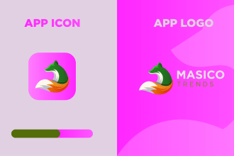 design 2 exclusive app logo icon and favicon within a 24 hour
