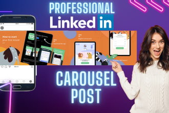 make a professional linkedin carousel post