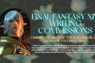 write a story of your final fantasy xiv character