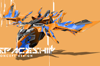 draw high quality spaceship concept