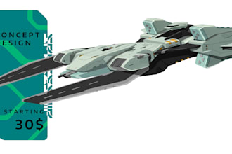 draw high quality spaceship concept