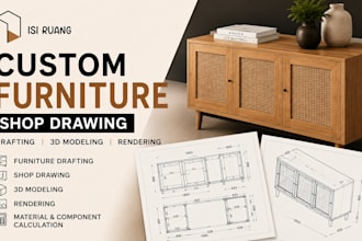 do furniture drafting for custom furniture