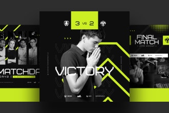 make a professional social media design for esports or sport