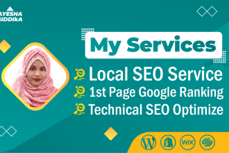 provide google ranking local SEO service for website