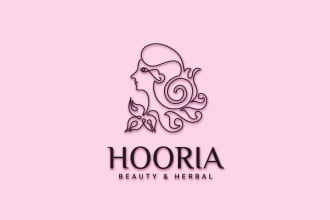 give creative beauty logo design with new concepts