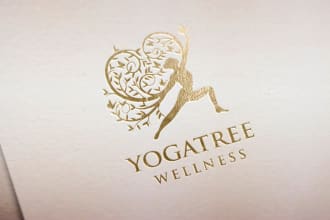design natural health, yoga ,fitness and wellness logo