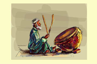draw scribble sketch illustration, book illustration