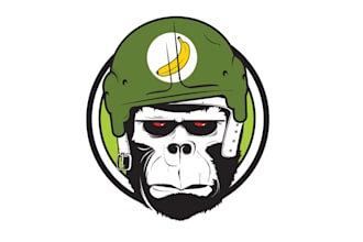 design high quality gorilla head logo in high definition