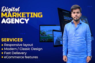design your digital marketing agency website  in 24 hours