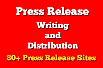 write a press release and distribute to 70 PR sites