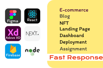 create react, next js, firebase, typescript and nodejs web application