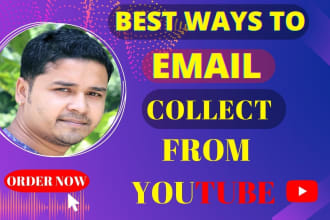 do youtube influencer research and valid email list building