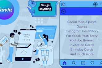 graphic designer, canva posters, quotes, cards, brochures, logo