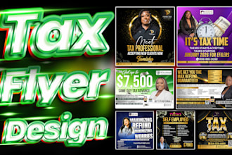 professional tax and financial flyer design