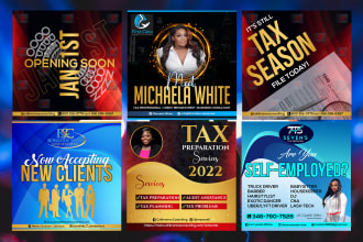 design unique tax flyer, tax business and financial flyer