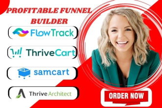 set up high converting thrivecart, samcart, and gohighlevel sales funnels