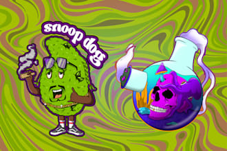 design a trippy, psychedelic, music logo design