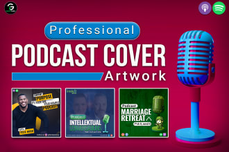 design professional podcast cover art, podcast artwork and podcast logo
