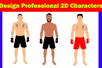 design professional 2d characters