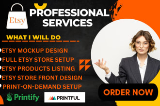 setup etsy shop, rank etsy, design digital product listing with seo title, tags
