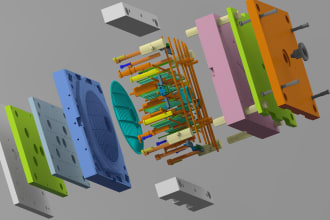 do 3d modelling, injection mold design for plastic parts