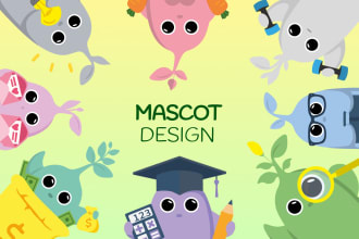 draw 2d character design, sheet, art, cartoon logo, mascot, emotes, poses