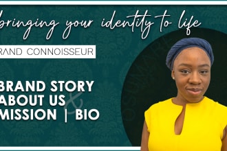 be your brand story, about us, or mission content writer