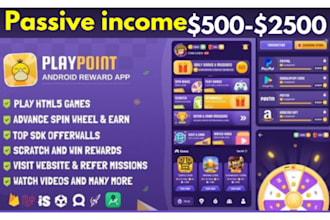 create passive income for earning app with admin panel