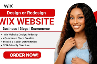 build wix website design, wix website redesign, wix business website development