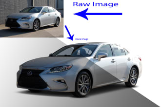 do car photo retouch and background remove quickly
