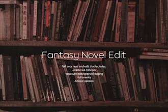 beta read and edit your fantasy novel