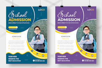 design creative flyer english, arabic, french, spanish