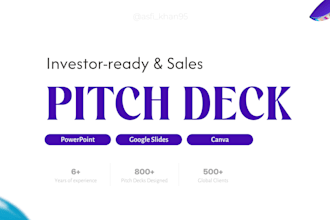 do powerpoint pitch deck and sales deck design