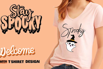 create halloween t shirt design