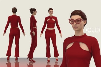 make fashion 3d clothing designs and patterns in clo 3d