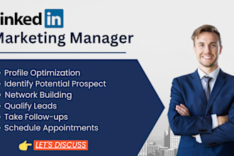 be your b2b linkedin marketing manager and appointment setter