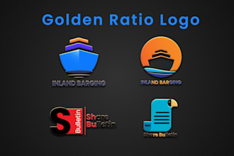 design modern golden ratio logo for your startup or brand