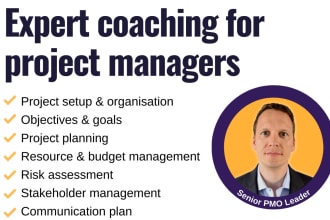 provide expert project manager coaching from a senior pmo leader
