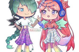 draw cute anime fanart oc mini chibi art emote icon emoji