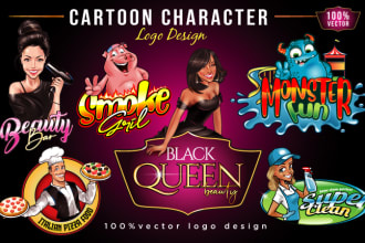 design stunning mascot , cartoon caricature logo