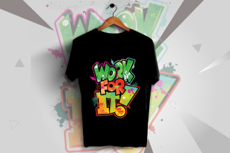 do creative typography t shirt design for pod business