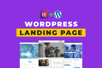 design modern wordpress website, elementor landing page, landing page design