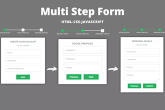 build custom 2 steps forms in unbounce