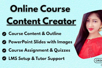 be your online course content creator in online course writing