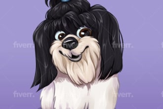 draw a cartoon portrait of your pet