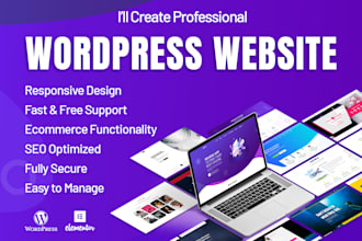 design modern wordpress website, blog site, landing page