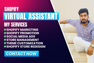 be your shopify virtual assistant, shopify store manager
