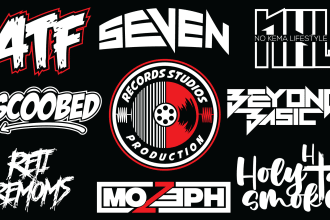 create , typography , dj , band , creative custom text logo