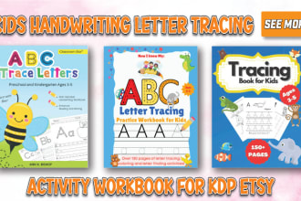 design cursive handwriting book and alphabet letter tracing workbook
